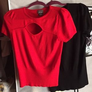 Two sweaters (red/black)